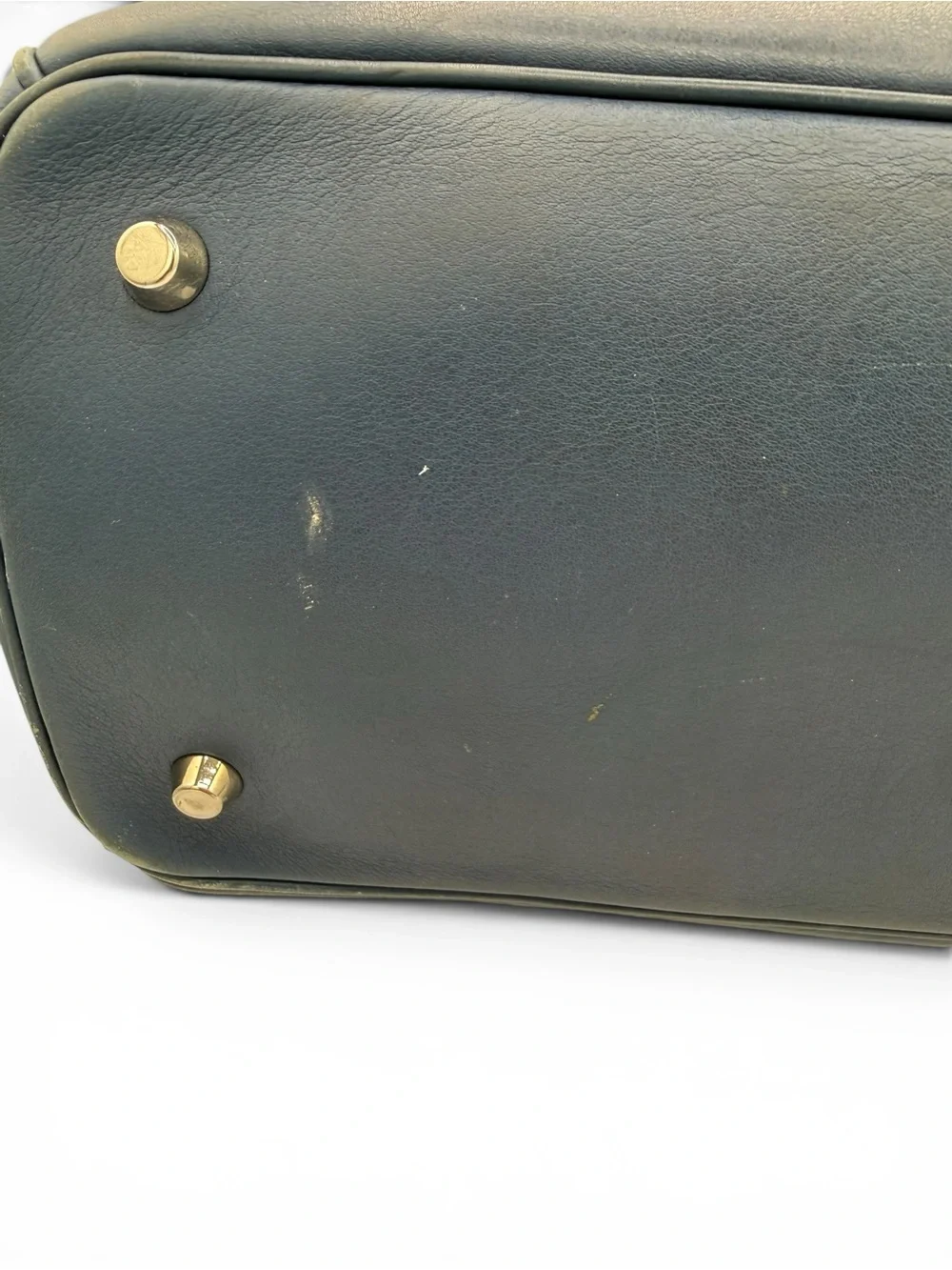 Dior Navy Leather Tote with Gold-Tone Logo Charm